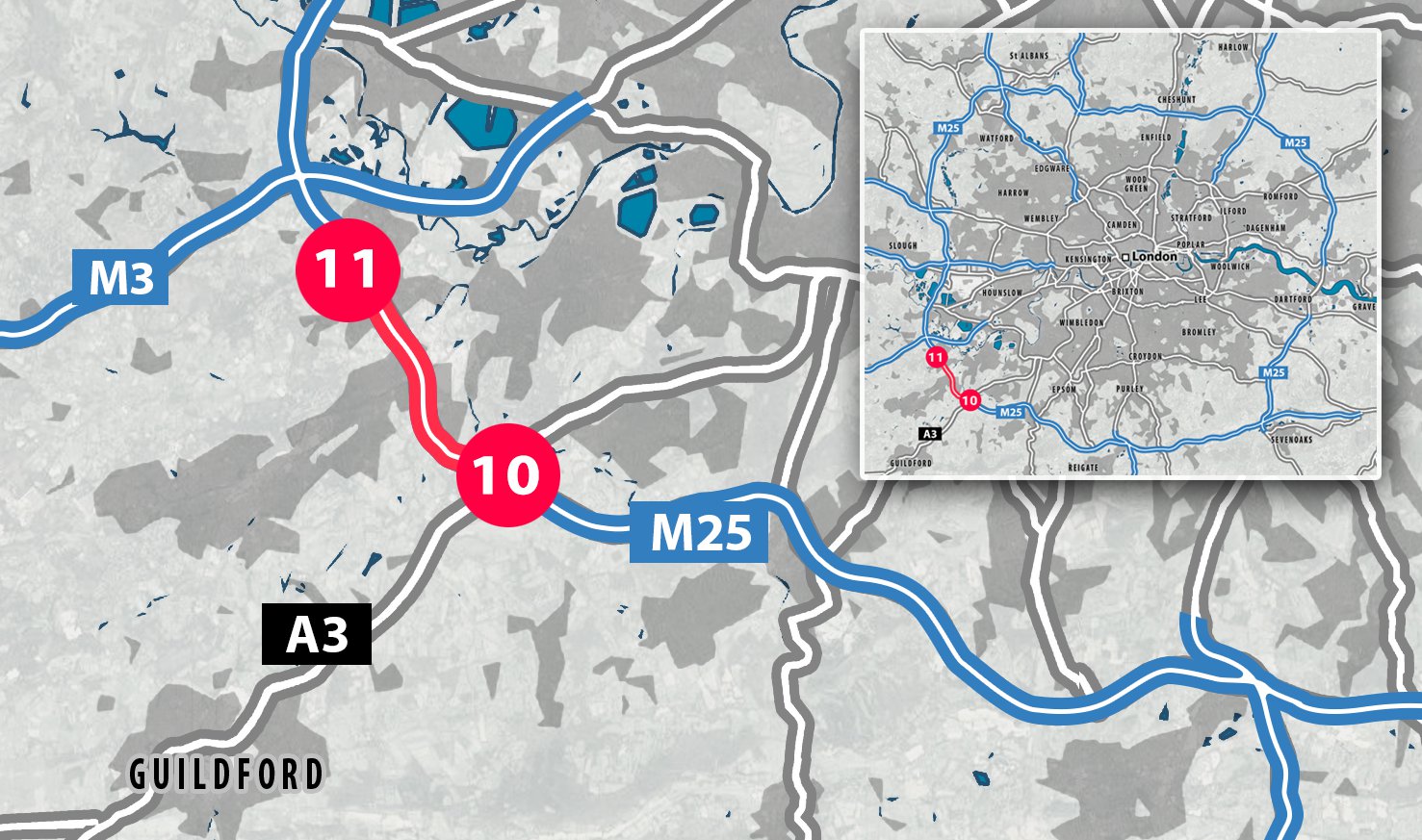 Map Shows Where Stretch Of M25 Will Be Closed This Weekend   BB1jpNdN.img