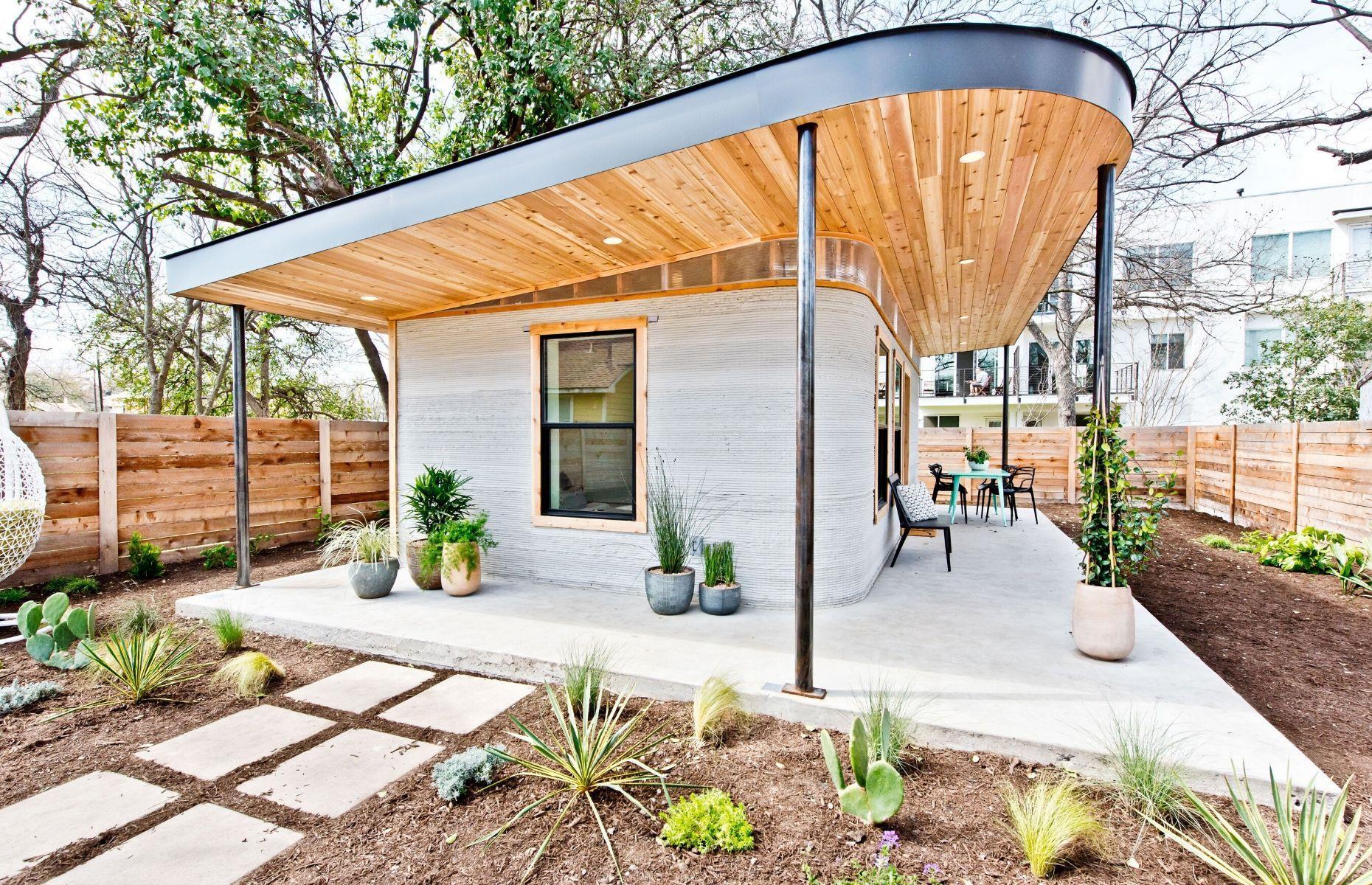 <p>This beautiful tiny home can be found in Austin, Texas, and is far more than it first appears. Known as Chicon House, the award-winning property was the first <a href="https://www.loveproperty.com/gallerylist/76117/3d-printed-homes-you-d-actually-want-to-live-in">3D-printed home</a> to be built in America, making it ground-breaking as well as stunning. </p>  <p>Quick to assemble, affordable and resilient, it's hoped that the 3D-printed home will offer a solution to the world's homelessness crisis.</p>