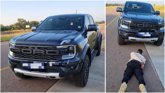 A 33-year-old man was recently intercepted and arrested in Polokwane while he was allegedly driving a Ford Ranger double cab vehicle, stolen in Gauteng, towards Zimbabwe. Picture: SAPS