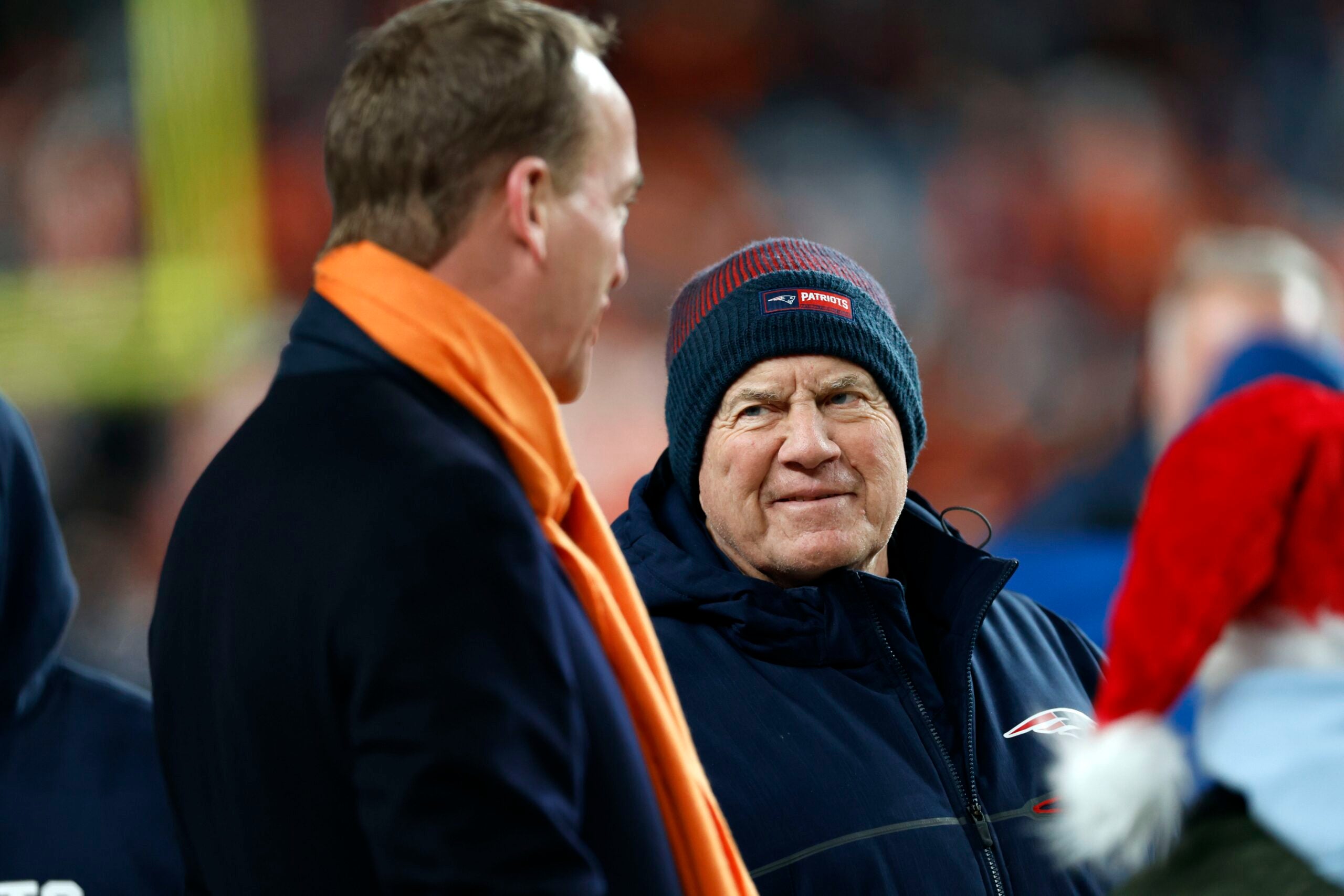 Report: Peyton Manning Is Recruiting Bill Belichick For Media Gig With ...