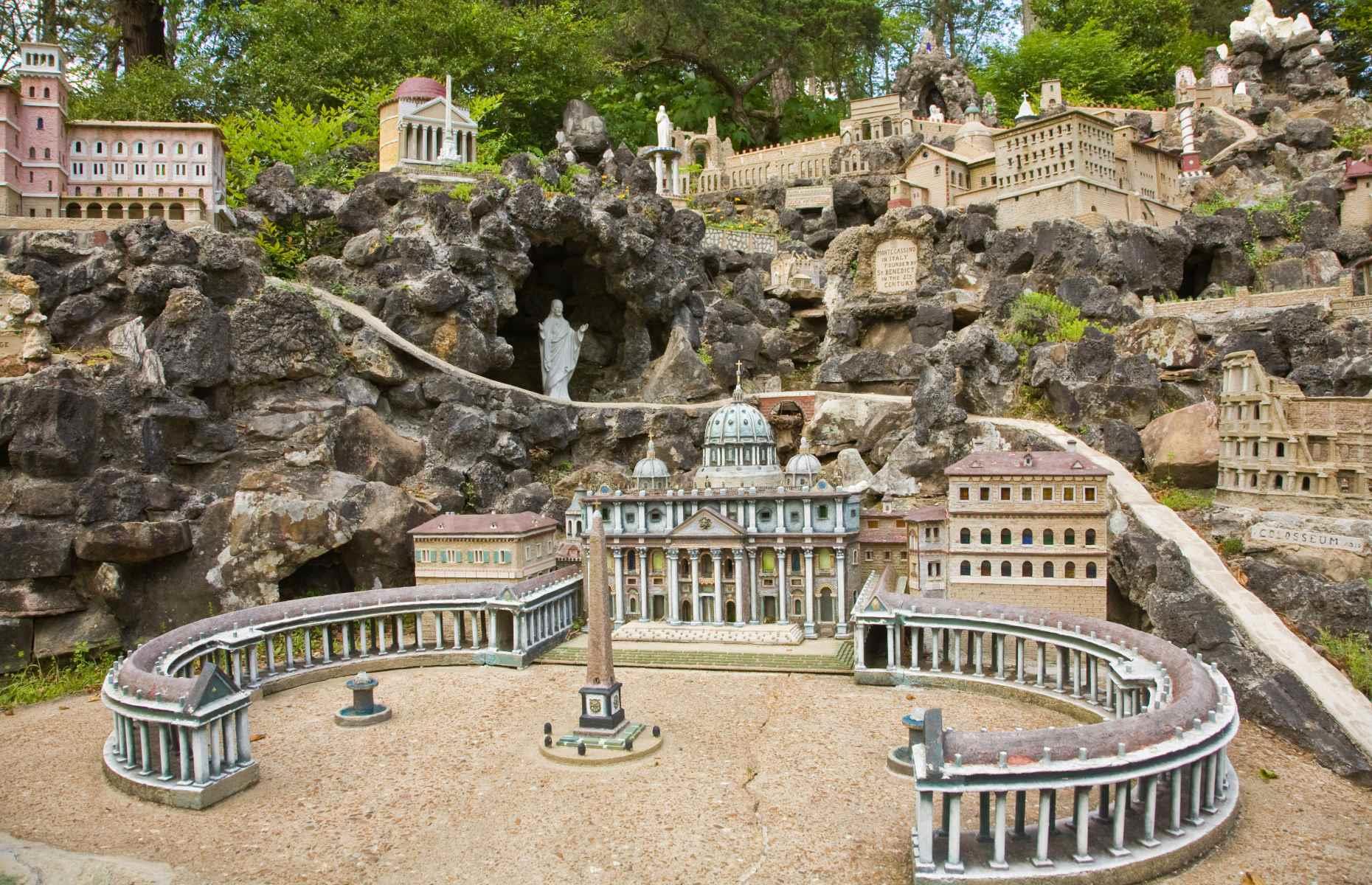 <p>To describe the Ave Maria Grotto as intricate would be an understatement. To describe its creator, Benedictine monk Brother Joseph Zoett, as dedicated would be even more so.</p>  <p>The park in Cullman, which opened in 1934, has 125 stone and cement structures depicting biblical passages, shrines, and miniature replicas of famous religious buildings including St Peter's Basilica and Lourdes Basilica Church.</p>