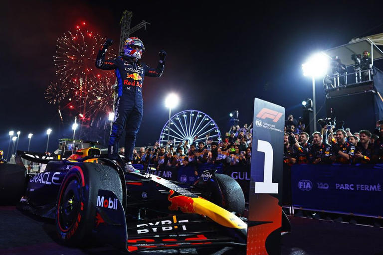 Race winner Max Verstappen, Red Bull Racing