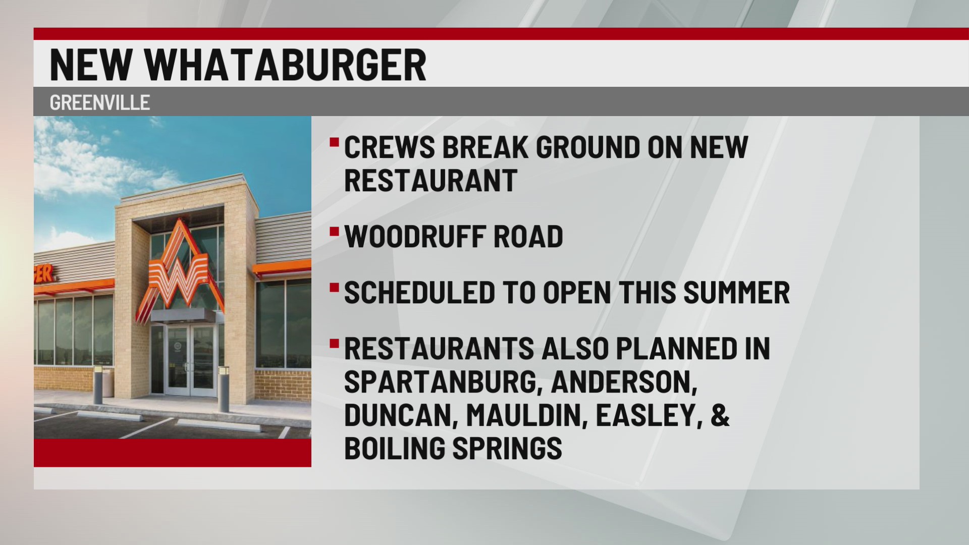 Whataburger Breaks Ground For New Restaurant In The Upstate