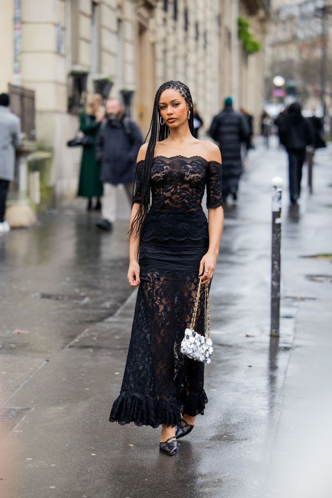 In Paris, Street Style Centered Around Dressing Down the Party Dress