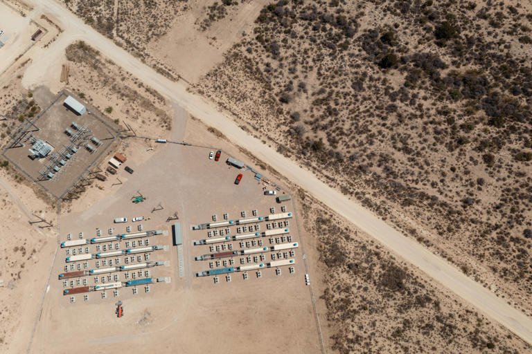 The Cormint Data Systems bitcoin-mining facility in Fort Stockton, Tex. (Jordan Vonderhaar/Bloomberg News/Getty Images)