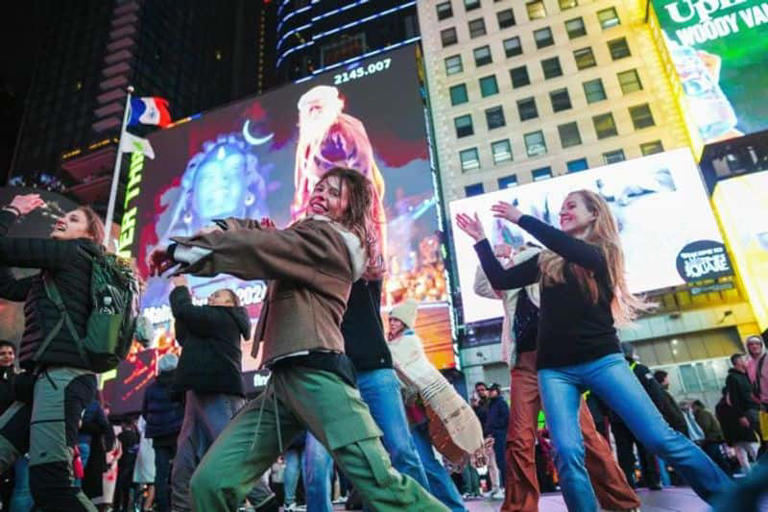 Maha Shivratri 2024 'Har Har Mahadev' at New York's Times Square (PHOTOS)