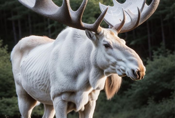 <p>The northern region of the United States is the natural home of the moose (Alces alces). These creatures are distinguishable by their enormous antlers, which grow back each spring after losing them in the winter.</p>