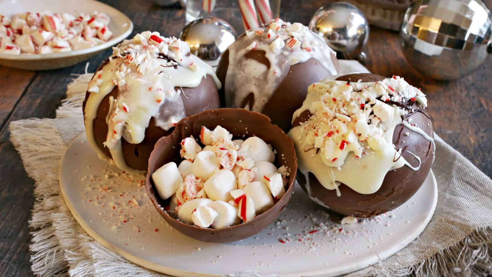 <p>Peppermint Hot Chocolate Bombs are a festive and fun treat that kids can help make during the holidays. Simply fill chocolate spheres with cocoa mix and crushed candy canes for a minty twist. Pour hot milk over them to watch them explode into creamy hot chocolate. With ingredients like chocolate, cocoa powder, and candy canes, they’re easy to customize and enjoy.<br><strong>Get the Recipe: </strong><a href="https://reneenicoleskitchen.com/peppermint-hot-chocolate-bombs/?utm_source=msn&utm_medium=page&utm_campaign=30%20fun%20snacks%20to%20make%20with%20kids">Peppermint Hot Chocolate Bombs</a></p>