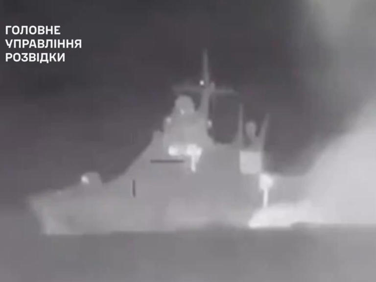 Video appears to show Ukraine's exploding naval drones chasing after a ...