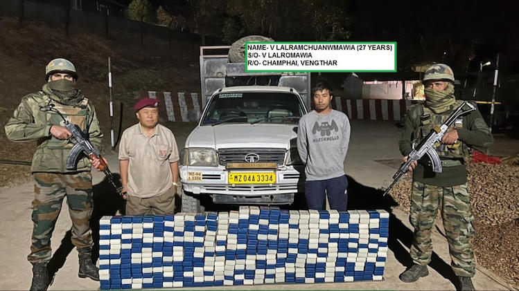 WAR ON DRUGS : Assam Rifles seize heroin worth Rs 37 crore in Champhai district of Mizoram