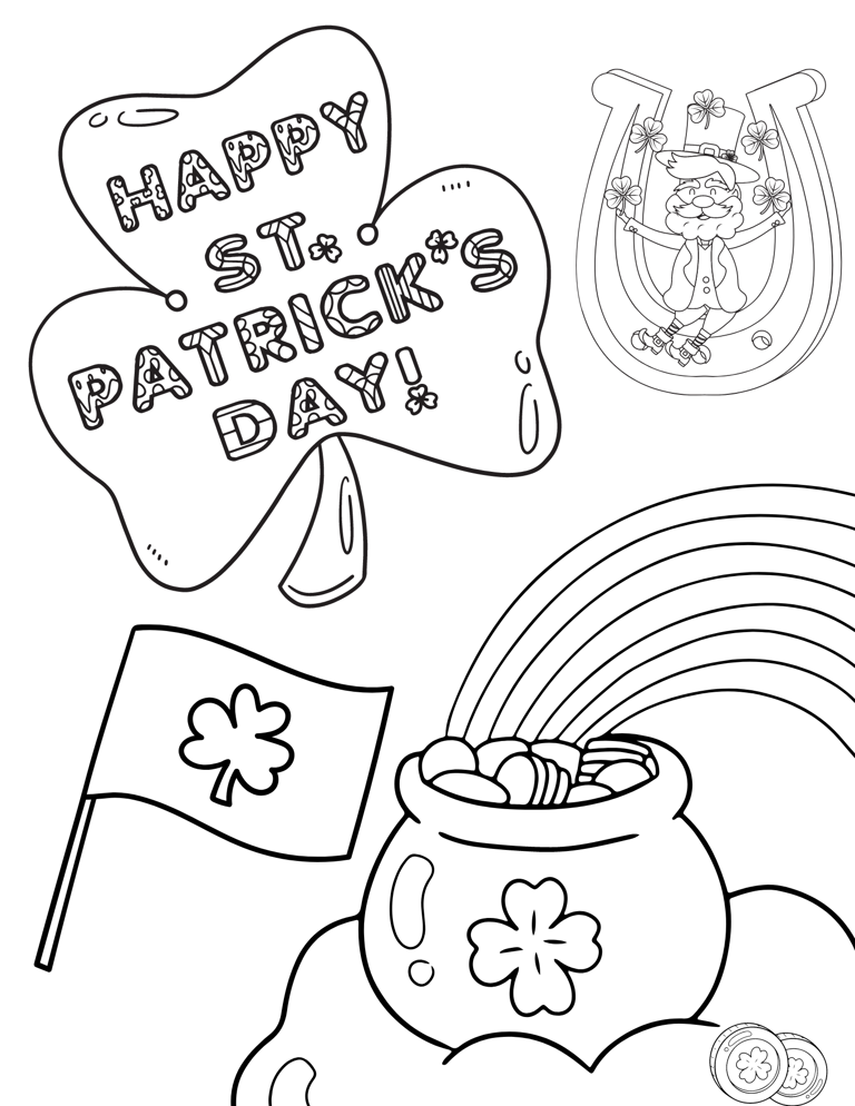 7 Printable St Patrick's Day Coloring Pages