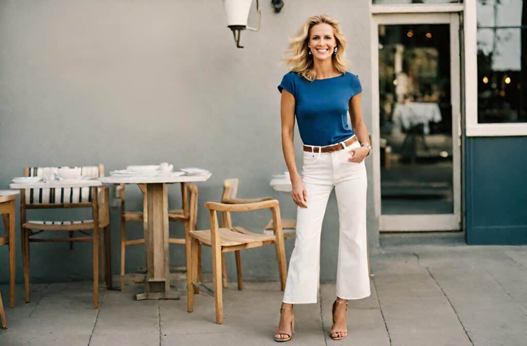 <p>Since most of us go for outdoor drinks in the summer time, white denim is an easy option to get you ready and head out. </p><p>There is something about the white color jeans that make them chic, even though they are simple.</p><p>The best part? They go with just about any top in your closet, so you can just throw on anything comfortable and be ready in no time!</p><p><strong>More styling tips from Petite Dressing</strong></p><ul> <li><a href="https://blog.petitedressing.com/beach-outfits/">30 Easy and Stunning Beach Outfits in 2024 Every Woman Should Try</a></li> <li><a href="https://blog.petitedressing.com/cardigan-outfits/">25 Stylish Cardigan Outfits in 2024 Every Woman Must Try</a></li> </ul>