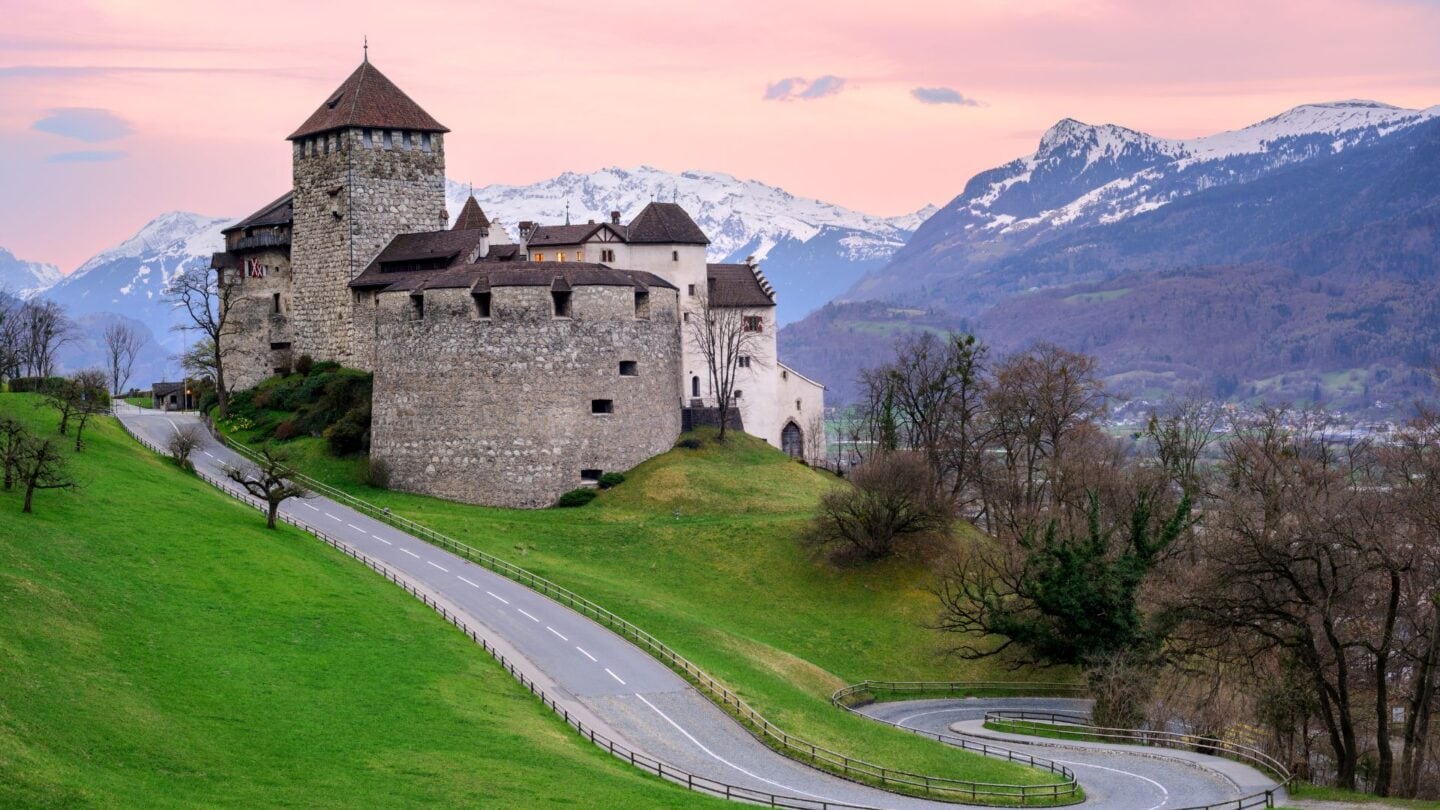 <p>Situated in the Alps between Switzerland and Austria, Liechtenstein boasts snowy mountain peaks, prehistoric castles, stunning hiking trails, and a rich culture. Tourists can visit the Gutenberg Castle, Kunstmuseum Liechtenstein, Kathedrale St. Florin, and the quaint cafes across the town.</p>