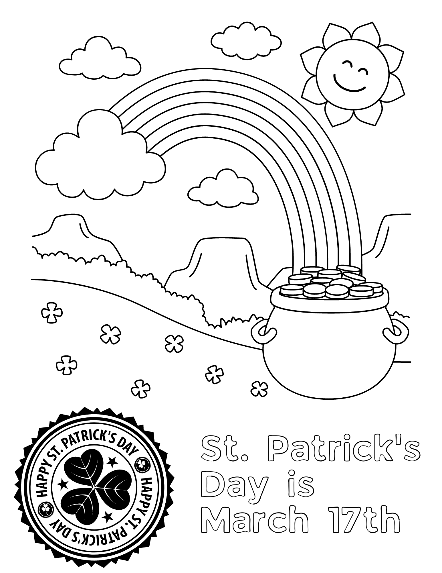 7 Printable St Patrick's Day Coloring Pages