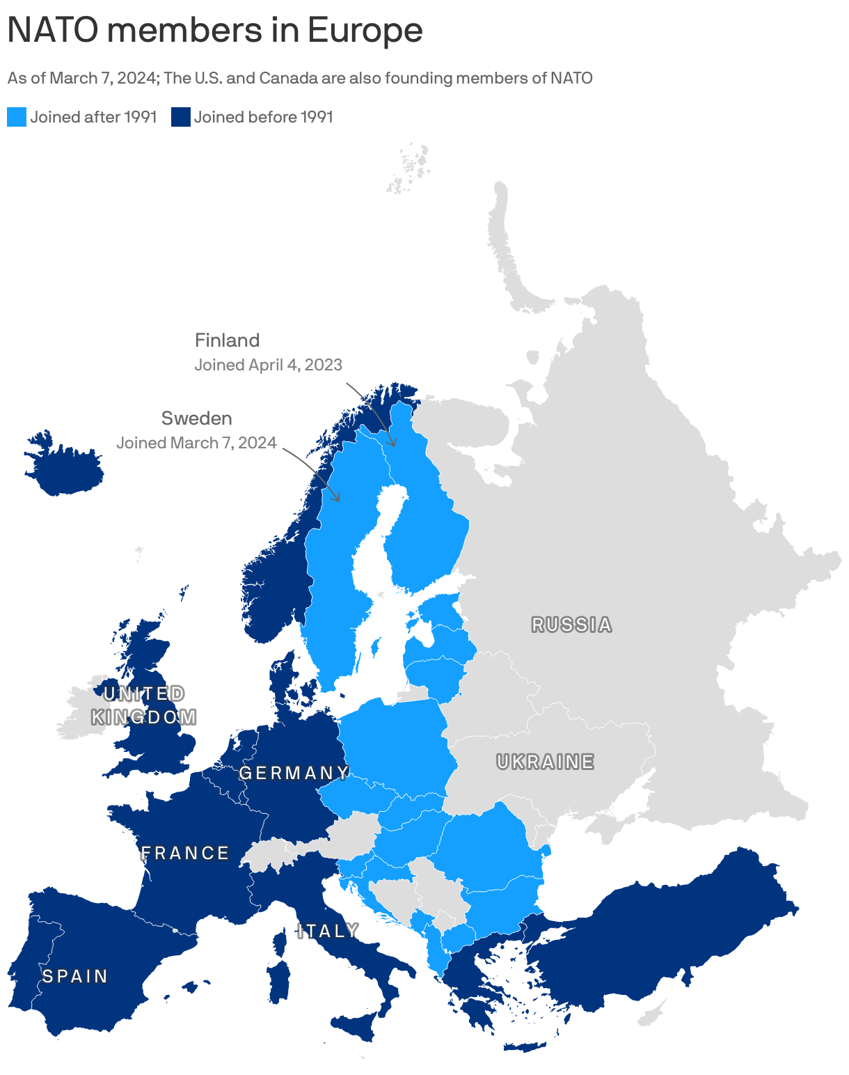 NATO's New Map: Sweden Officially Joins Alliance In Blow To Russia