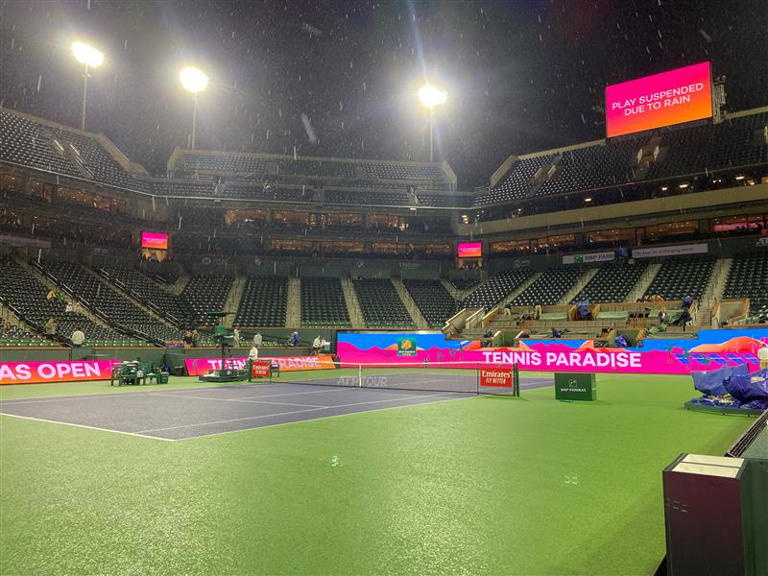 Rain suspends play for second consecutive day at BNP Paribas Open