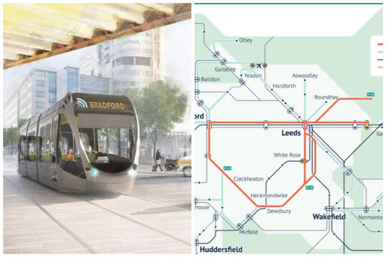 Leeds Trams: Full Route Map As Proposed Mass Transit System To Serve 