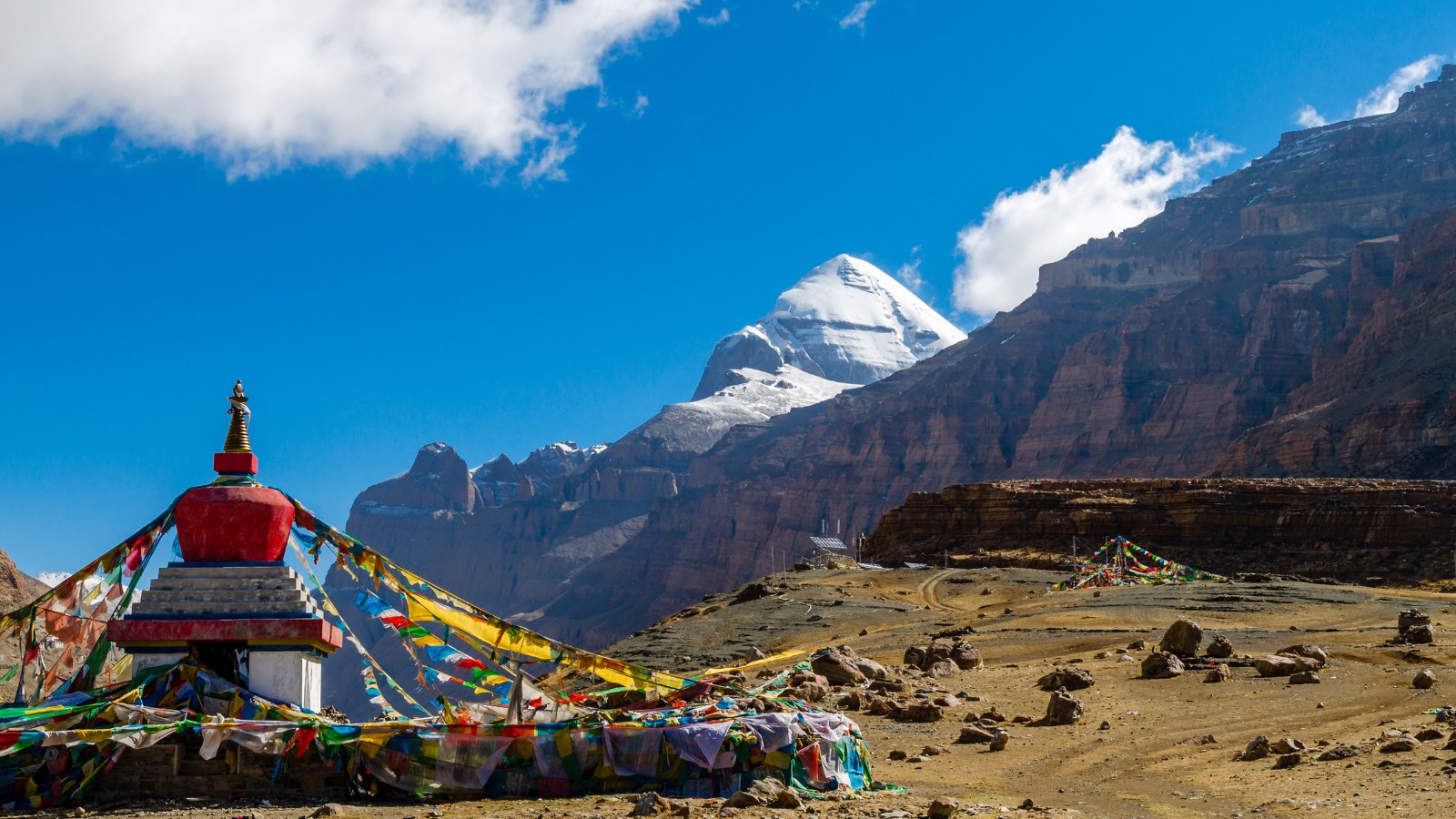 <p>Located in the remote region of western Tibet, Mount Kailash is one of the most intriguing mountain ranges in the Himalayas. The awe-inspiring 6,638 m high peak is considered sacred by five different religions, including Buddhism, Hinduism, Ayyavazhi, Bon (Tibetan folk religion), and Jainism.</p><p>Beyond its spectacular beauty, Mount Kailash is believed to be the center of cosmic energy and a place of spiritual connection and enlightenment. Visitors to Mount Kailash engage in various spiritual practices for inner reflection and spiritual growth.</p>