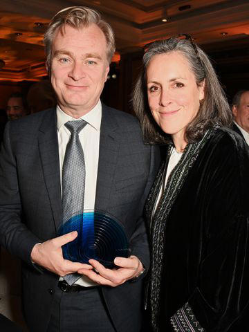 Dave Benett/Getty Christopher Nolan and Emma Thomas attend the BFI Chairman's dinner on February 14, 2024 in London, England.