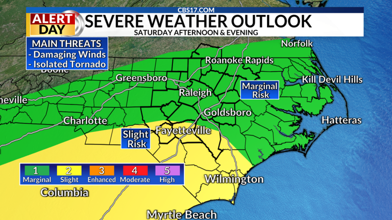 Storms possible over the weekend in central North Carolina