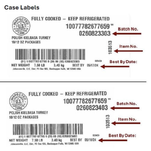 Johnsonville Sausage Products Subject To Recall Due To Possible ...