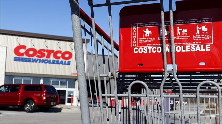 Costco warehouse store shopping cart