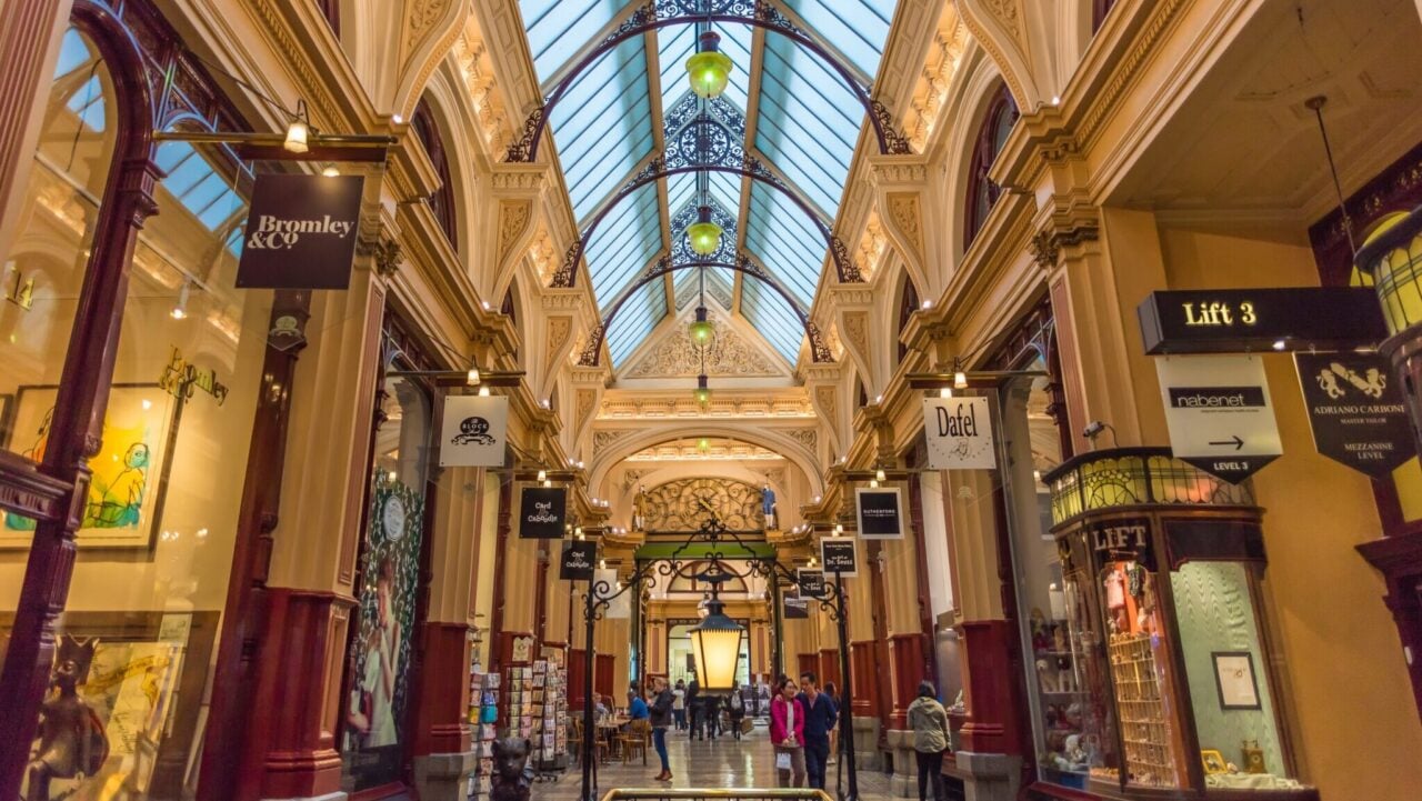 <p>This historic shopping arcade is located in the central business district of Melbourne. It’s most famous for its boutique hotels and the many restaurants and vintage stores where everyone can find something they’re interested in.</p>