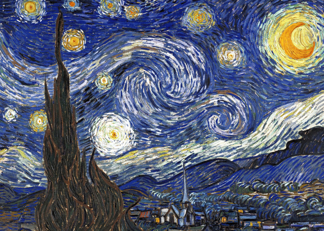 <p>Possibly Van Gogh's most famous painting, "Starry Night," was created in 1889 at the <a href="https://www.vangoghgallery.com/painting/starry-night.html">Saint-Paul-de-Mausole asylum</a> in France. In a bout of depression and experiences of hallucinations, his work exemplified a shift to darker colors. The view from his window in the asylum brought him inspiration, but as he was <a href="https://www.artandobject.com/news/brief-history-van-goghs-starry-night">not allowed to paint in his room</a>, he began painting it from memory and imagination in a studio provided to him by the asylum, creating the dreamlike piece that is now one of the most recognized paintings in the world. Upon its completion, Van Gogh considered the work a failure.</p>