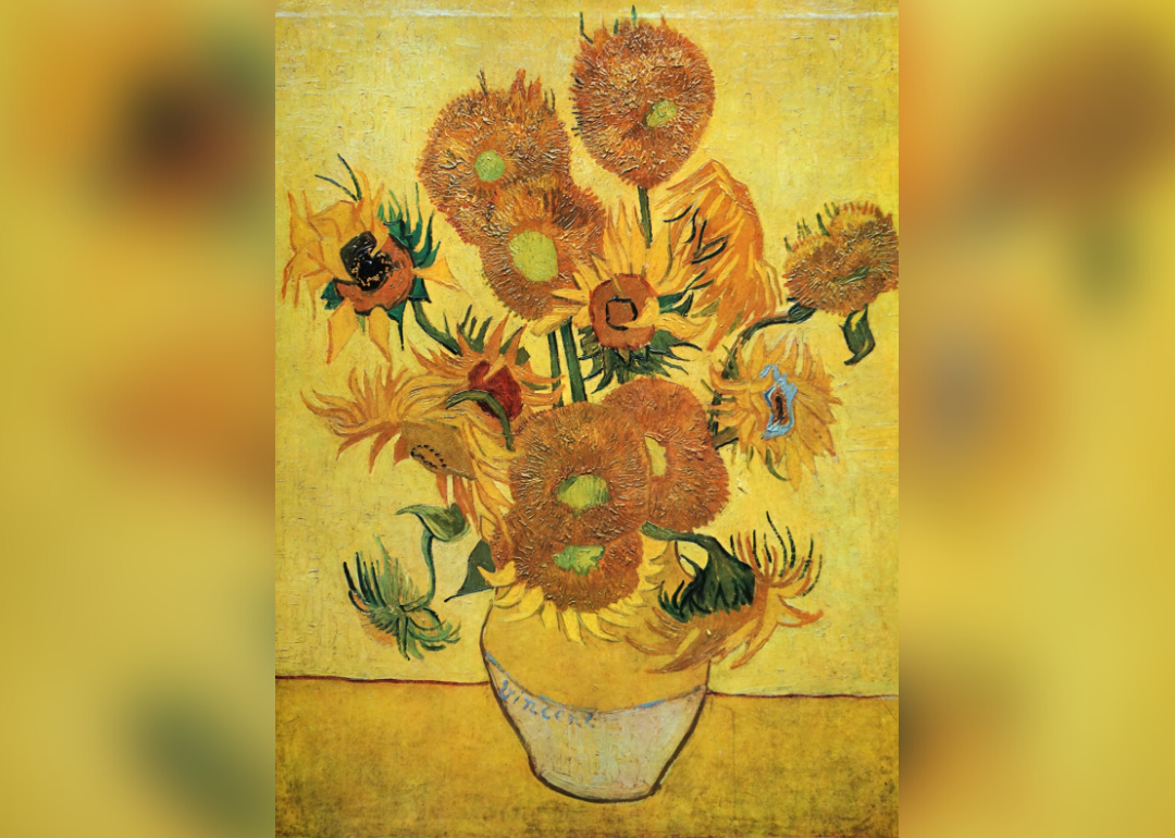 <p>Van Gogh produced 11 <a href="https://www.artsy.net/article/artsy-editorial-van-gogh-fell-love-sunflowers">still-life paintings of sunflowers</a>, one of his signature motifs. The sunflower's coarse features and lack of elegance created a stigma against the flower, although these were reasons Van Gogh fell in love with it.</p>  <p>The sunflowers he painted can be seen at different parts of their life cycle throughout the series. They often seemed more whimsical than real, which was attributed to his alleged mental illness, but it's been determined that in certain types of sunflowers, these really are <a href="https://www.nbcnews.com/id/wbna46898247">genetic mutations</a>. The color yellow was <a href="https://www.ncbi.nlm.nih.gov/pmc/articles/PMC3693787/#:~:text='Van%20Gogh's%20use%20of%20yellow,'">dominant in his paintings</a> before 1889, as can also be seen in pieces such as "<a href="https://www.vangoghgallery.com/painting/night-cafe.html">The Night Café</a>" (1888) and "<a href="https://www.vangoghmuseum.nl/en/collection/s0049V1962">The Reaper</a>" (1889).</p>