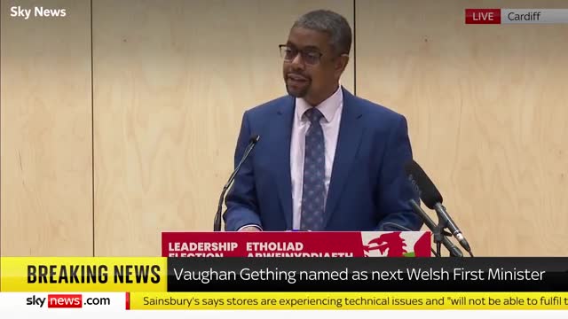 Watch: Vaughan Gething’s Victory Speech As He Is Elected Next Welsh ...