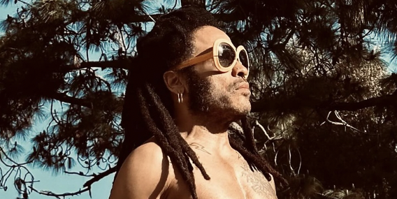 Lenny Kravitz Shows Off Sculpted Chest and Abs in Shirtless Photo