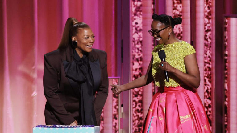 Erika Alexander Surprises Queen Latifah With "Happy Birthday" Love At NAACP Image Awards