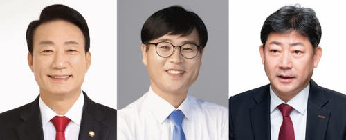 왼쪽부터 서일준·변광용·김범준 거제 총선 후보