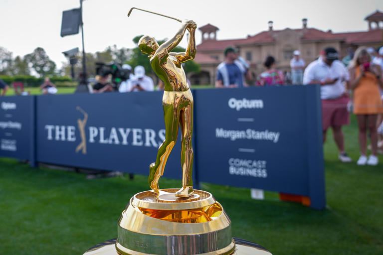 General view of the Champions trophy during the third round of the Players Championship golf tournament. Mandatory Credit: David Yeazell-USA TODAY Sports