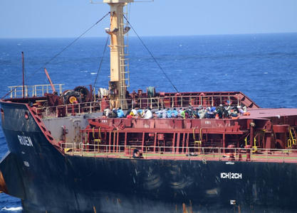 Indian Navy rescues crew members and recaptures Somali pirate ship<br><br>