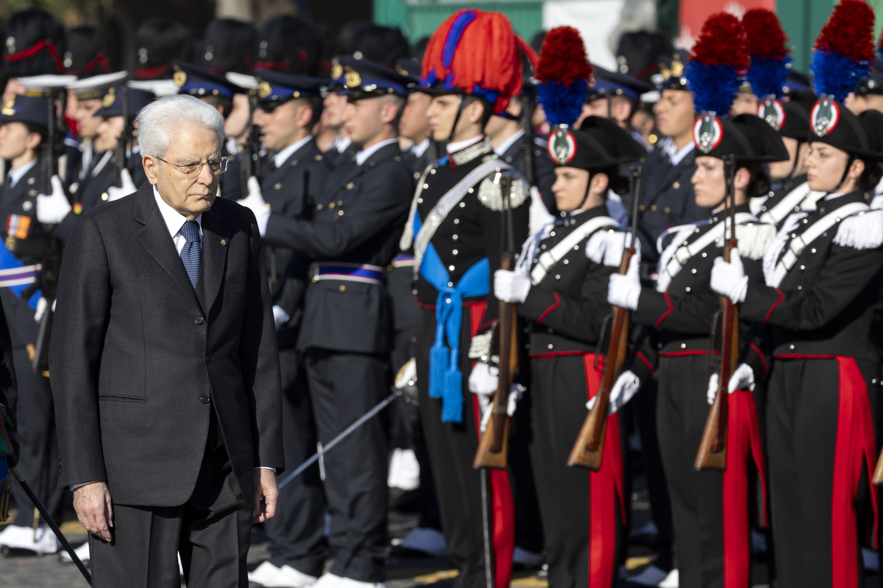 Unità D'Italia:Mattarella Depone Una Corona Al Milite Ignoto