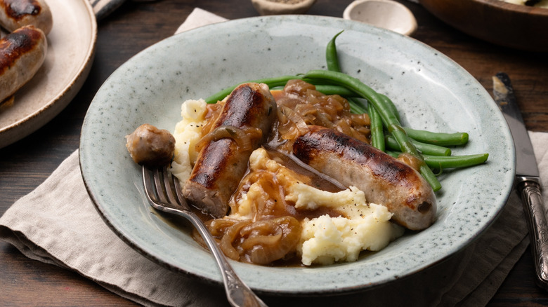 Bangers And Mash With Stout Onion Gravy Recipe