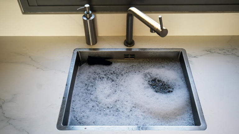 clogged kitchen sink hack