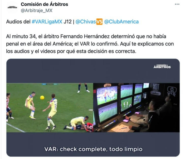 Chivas América “todo Limpio” Revelan Audios Del Supuesto Penal Que No Se Marcó En El Clásico 3743