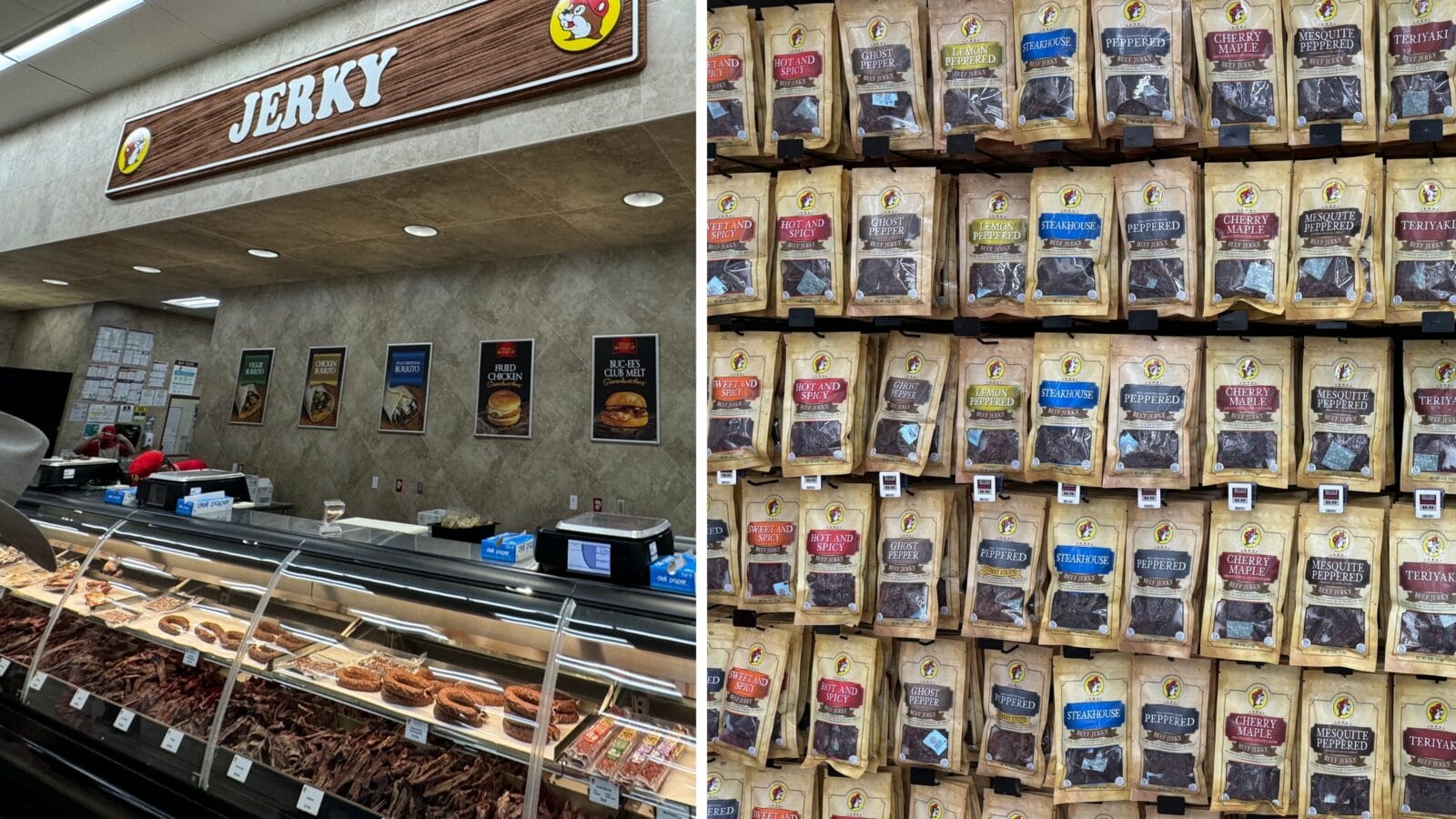 <p>Jerky is the most plentiful item in the store. You will find not only a wall of jerky but also a pile of jerky at a counter near the bakery to order jerky by the pound. The sheer amount of dehydrated meat and endless flavors is impressive. </p>