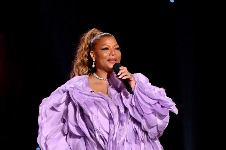 Queen Latifah on stage during the 55th NAACP Image Awards at Shrine Auditorium and Expo Hall in Los Angeles on March 16