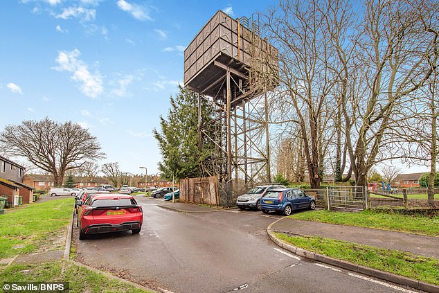 fancy a grand designs-style project? 52ft high water tower set to be converted into quirky five-storey home with a roof terrace goes on sale for £45,000