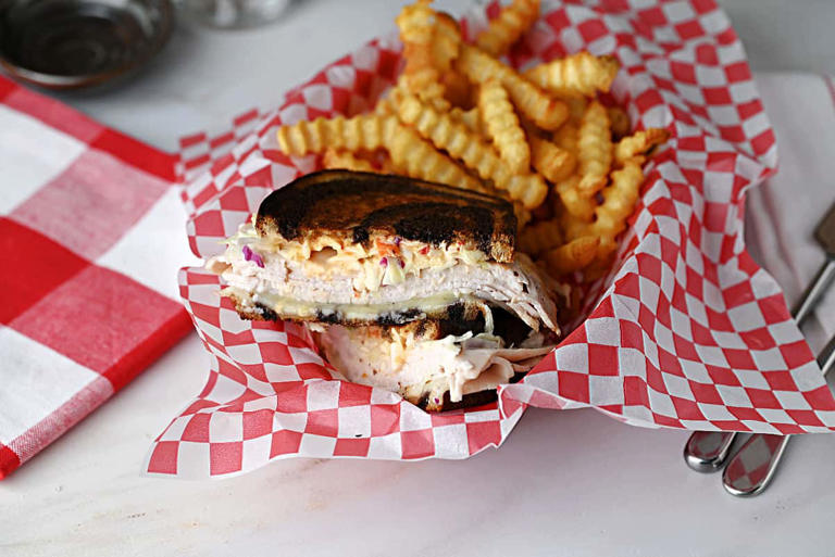 Rachel Sandwich: Grilled Turkey Reuben