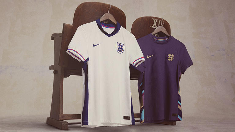 England release new home and away shirt for Euro 2024