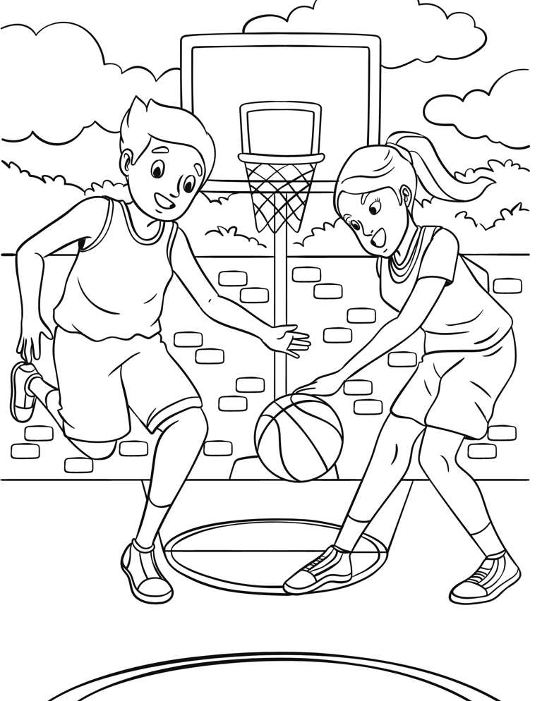 9 Free Basketball Coloring Pages