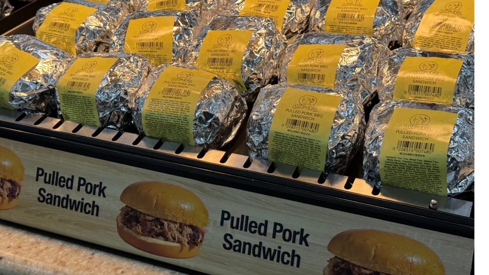 <p>The brisket and BBQ pork at Buc-ee’s is iconic and unique to this chain. You will hear the meat choppers (wearing cowboy hats, of course) yell “fresh brisket on the board” over and over as they slice and chop meat all day. You can also order brisket or BBQ by the pound. </p>