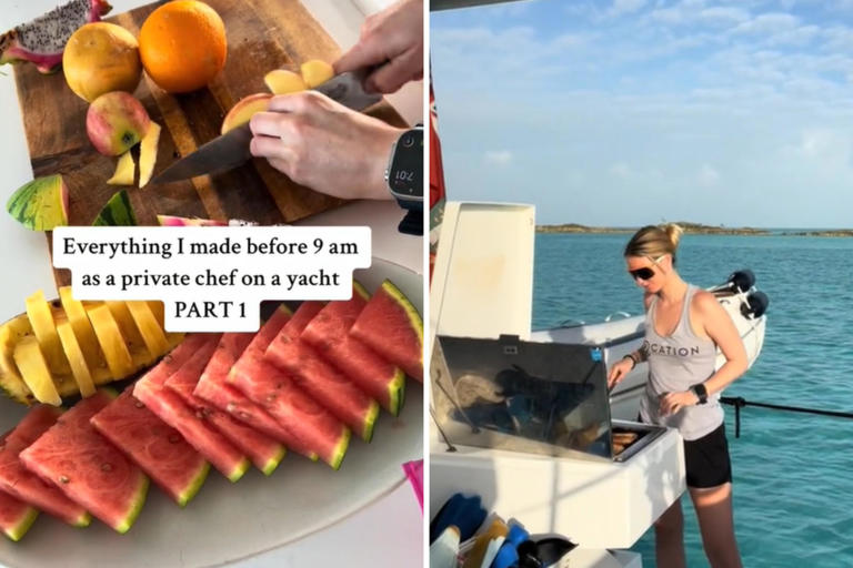 A private chef has revealed what she cooks in the morning before 9 a.m. on a yacht. She loves "cooking in paradise."