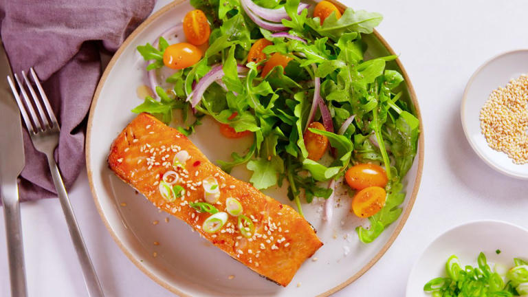 Air Fryer Miso Brown-Sugar Salmon