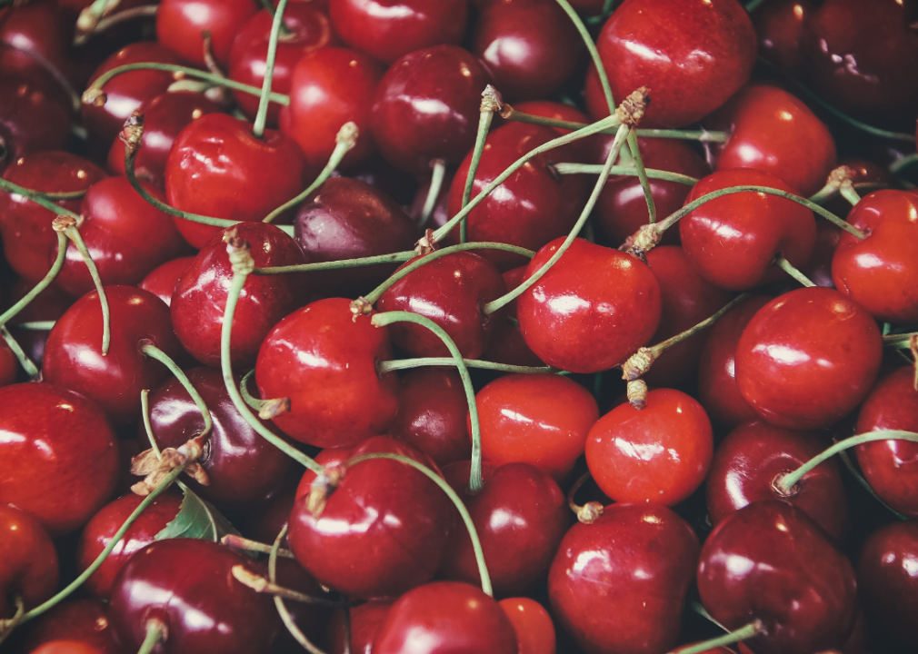 <p>Similarly to peaches and apples, cherries contain cyanide-releasing amygdalin in their pits, which is toxic to dogs. Cherries can be even more dangerous than peaches because the pits are much smaller, making dogs more likely to eat them. In addition to the toxic pits, cherry flesh can make their stomach upset.</p>