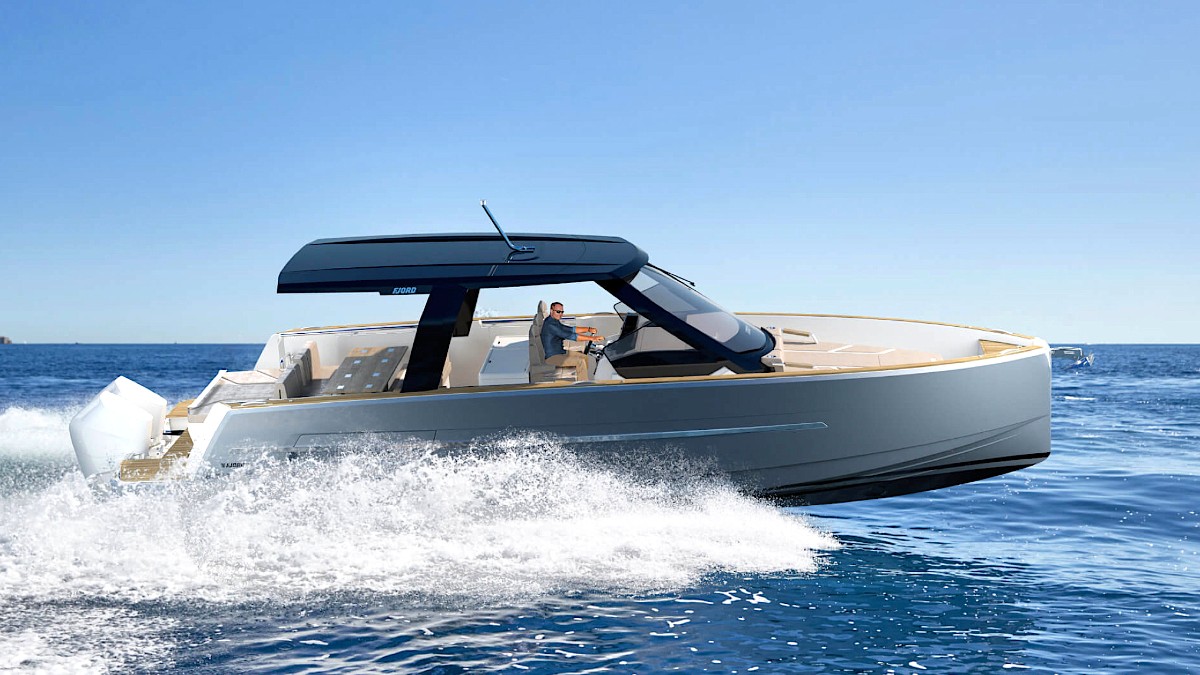 <p>Germany’s Fjord Yachts, part of the Hanse Group, has a new 39-foot day boat that it’s unveiling at the Palm Beach show. The 39 XP and XL keep all the bold design cues of the bigger Fjord 41 XP and XL, like a big, open cockpit, walkaround center console, vertical bow, mile-high windshield and stretched hardtop. As for the differences between the XP and XL, it’s all about power. The XL comes with a choice of twin 320hp Volvo D4 diesels, or bigger 440 hp D6 versions, both with Volvo stern drives. Likely more appealing to U.S. buyers will be the XP powered by twin 400 hp Mercury Verado V10 outboards giving a 50-knot top speed. Pricing starts at around $500,000.</p>